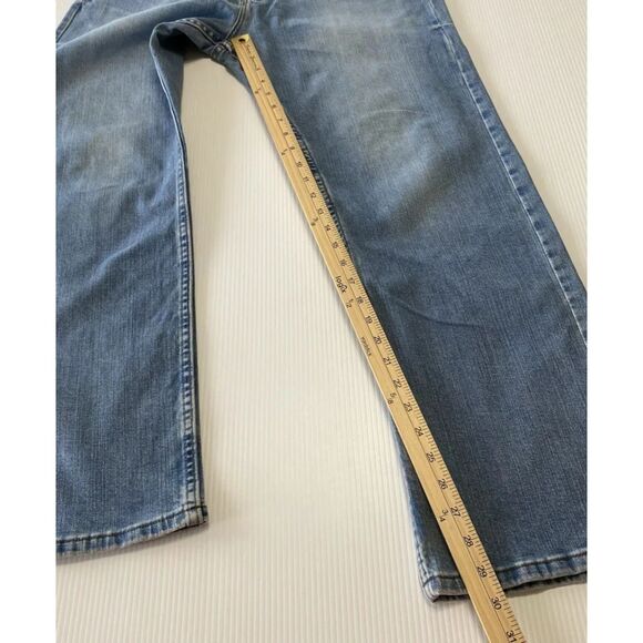 Wrangler Relaxed Bootcut Men's 34x30 Mid Rise Blue Jean whiskered - Picture 7 of 13